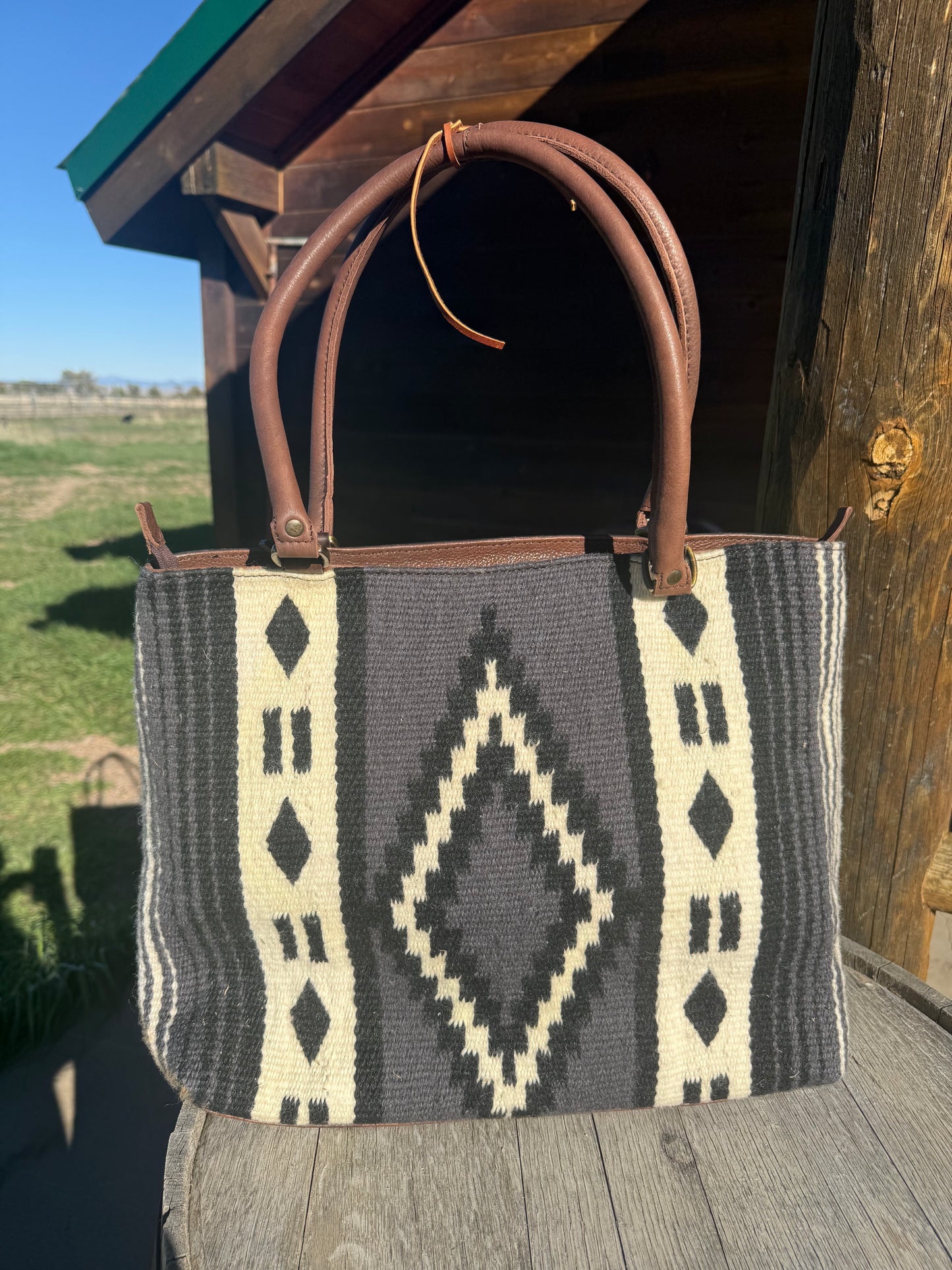 Gray Sky Woven Tote