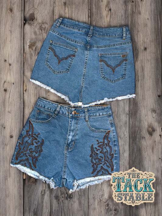Western Embroidered Cut-offs