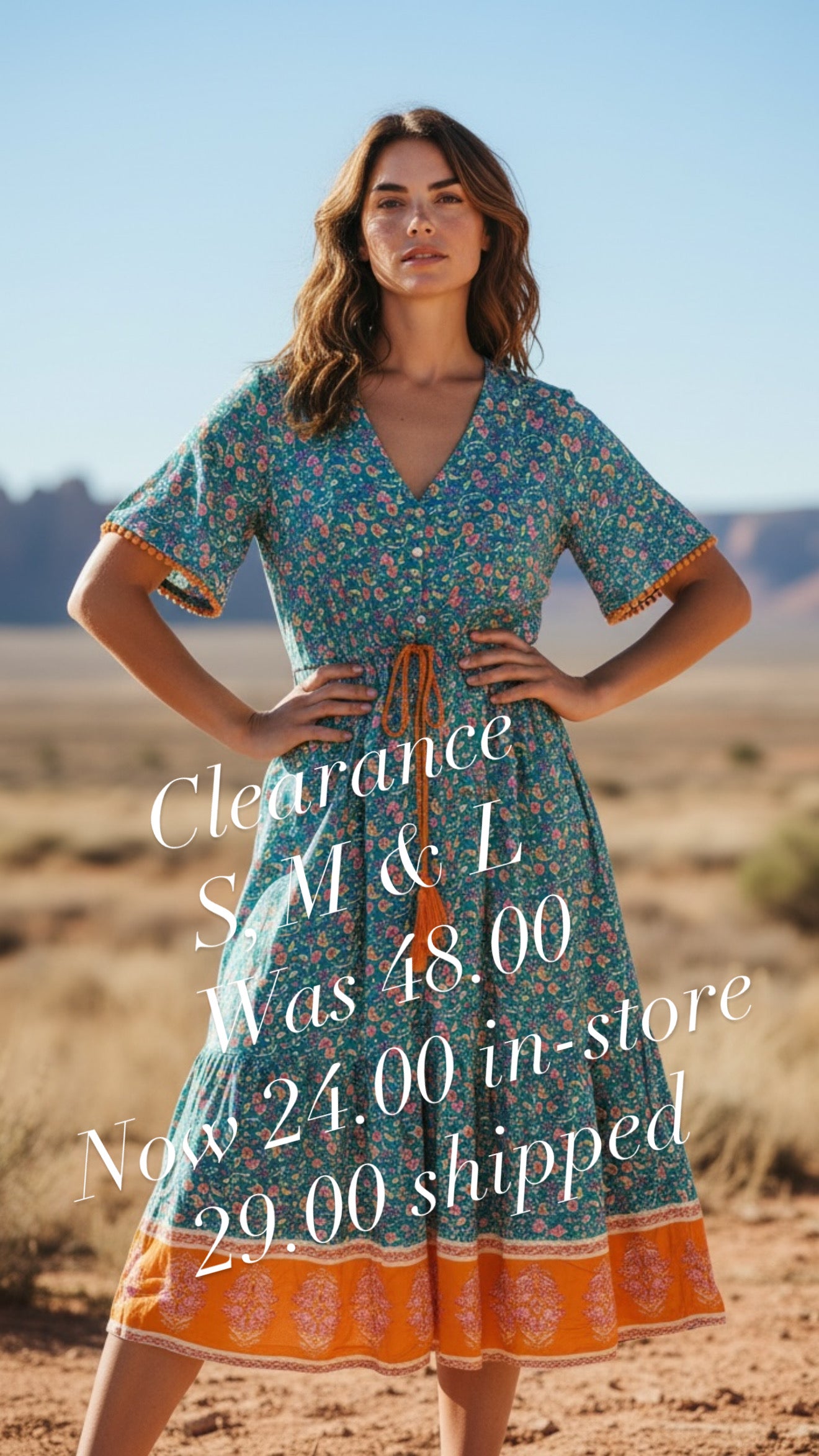 Teal Waters Boho Dress