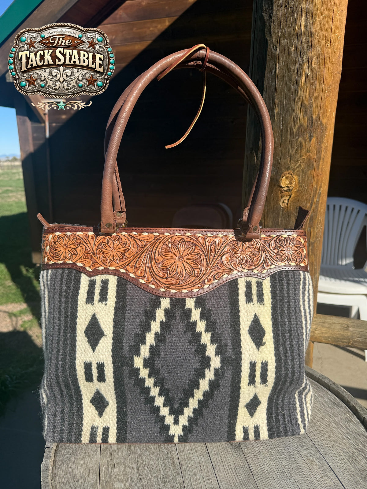 Gray Sky Woven Tote