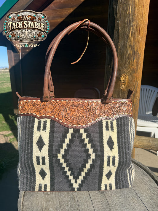 Gray Sky Woven Tote